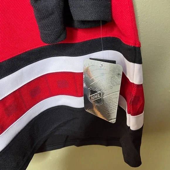 New Adidas Carolina Hurricanes Size 46 NHL Authentic Jersey Red Black Climalite - Picture 8 of 9